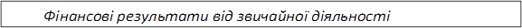 Фінансові результати від звичайної діяльності
