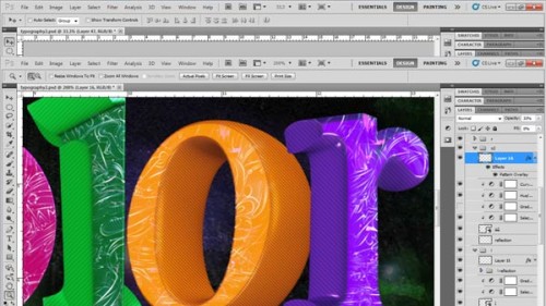 Создание красочного текстового 3d эффекта в Фотошоп
