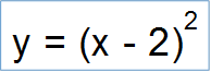 у = (х - 2)2 