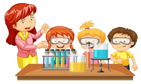 Teacher and students experiment - Download Free Vectors, Clipart ...