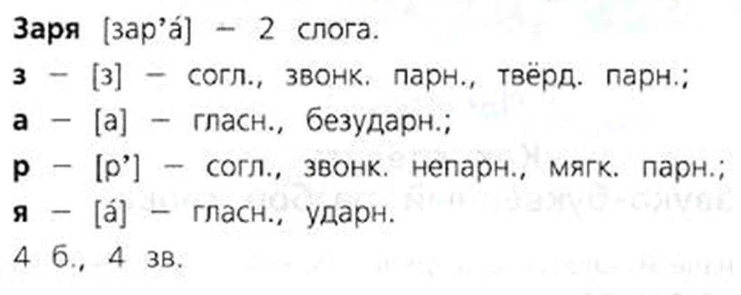 Разобрать слово цель. Образец письменного разбора слова Заря 3 класс. Звуко-буквенный анализ слова. Звуко-буквенный разбор слова Заря. Звука буквенный анализ слова.