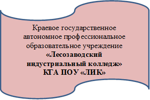 Краевое государственное автономное профессиональное образовательное учреждение 
«Лесозаводский индустриальный колледж»
КГА ПОУ «ЛИК»

