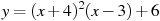 y=(x+4)^2(x-3)+6