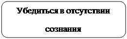 Скругленный прямоугольник: Убедиться в отсутствии 
сознания
