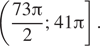  левая круглая скобка дробь: числитель: 73 Пи , знаменатель: 2 конец дроби ; 41 Пи правая квадратная скобка . 