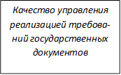 Качество управления реализацией требо-ваний государствен-ных документов