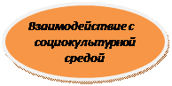 Овал: Взаимодействие с социокультур-ной средой