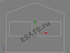 Моделирование 3d max: Добавление окон.