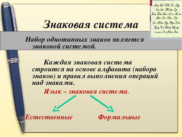 Презентация на тему представление информации сигнал знак символ