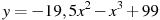 y=-19,5x^2-x^3+99