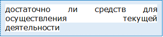 достаточно ли средств для осуществления текущей деятельности