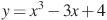 y=x^3-3x+4