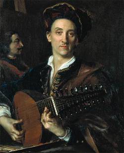 Ян Купецкий. Лютнист и художник Давид Хойер (1711)