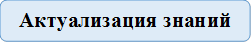Актуализация знаний
