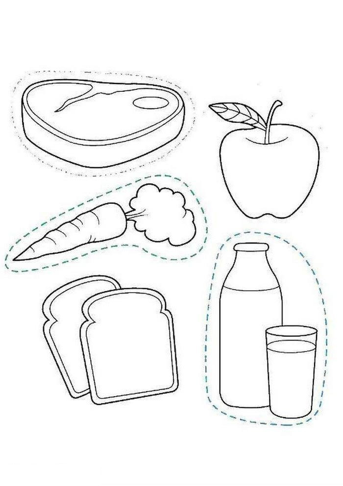 Раскраски Еда для малышей распечатать бесплатно в формате А4 (27 картинок)  | RaskraskA4.ru