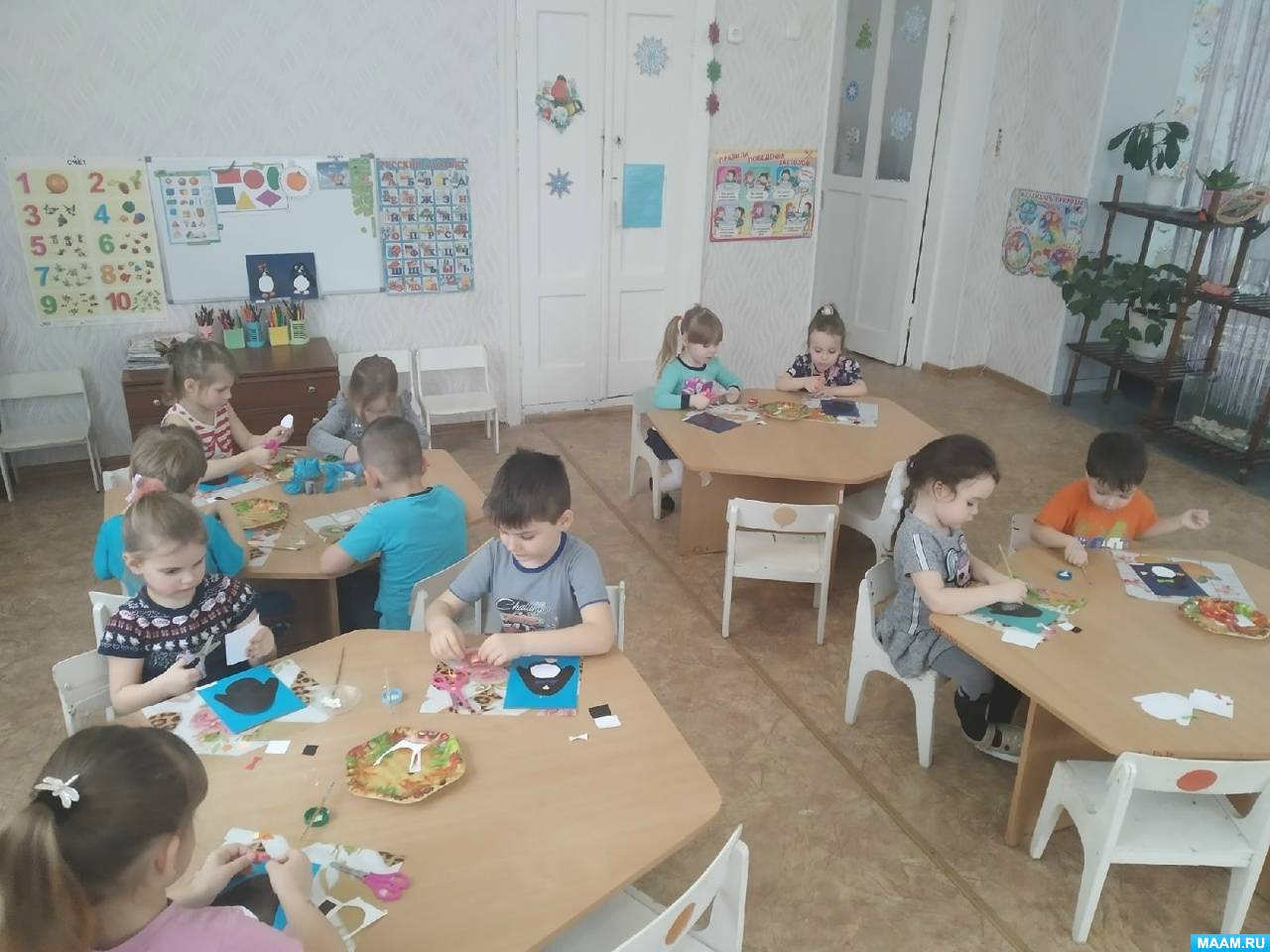 Конспект НОД по аппликации для детей 4–5 лет «Пингвин»