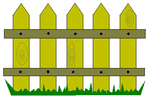Заборчик рисование в первой