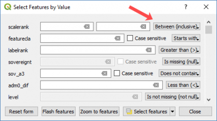 qgis 3 select feature value