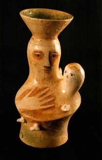 Л.Ненашева. Двое. 1986. Шамот, соли, ангобы, глазурь
