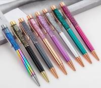 Шариковая ручка для письма Aliexpress Creative Metal Crystal Pen Gift Gold  Powder Ballponint Pen Dazzling Quick Sand Gold Foil Office Business  Stationery Pen | Отзывы покупателей