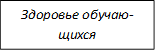 Здоровье обучаю-щихся