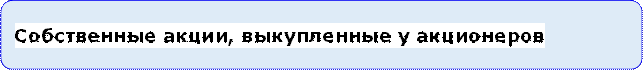 Собственные акции, выкупленные у акционеров