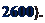 Надпись: 2600). 