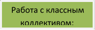 Работа с классным коллективом:,Работа с классным коллективом: