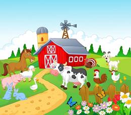 Ферма с животными | Премиум векторы
