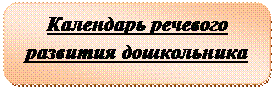 Скругленный прямоугольник: Календарь речевого развития дошкольника