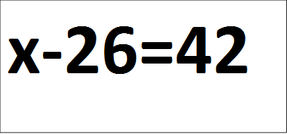 х-26=42