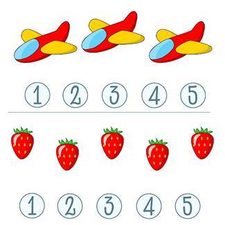 Картинки для счета для детей 3 4 лет