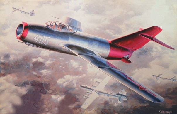 МиГ-15 ВВС СССР против В-29 ВВС США в Корее (фото из Яндекс. Картинки)