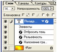 палитра Слои