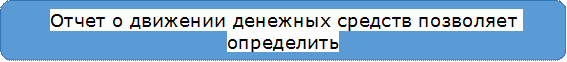 Отчет о движении денежных средств позволяет определить