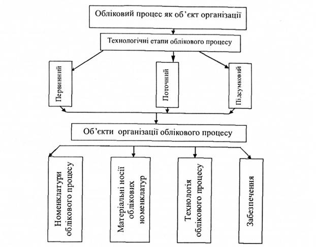 Об'єкти організації облікового процесу