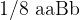 \rm 1/8 \ aaBb