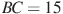 BC = 15