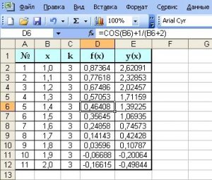 Таблица у 3 х 1 2. Вычисление значений функции по формуле 2. Таблица значений функции в excel. Вычислить значение функции в excel. Вычисление значения функции в excel.