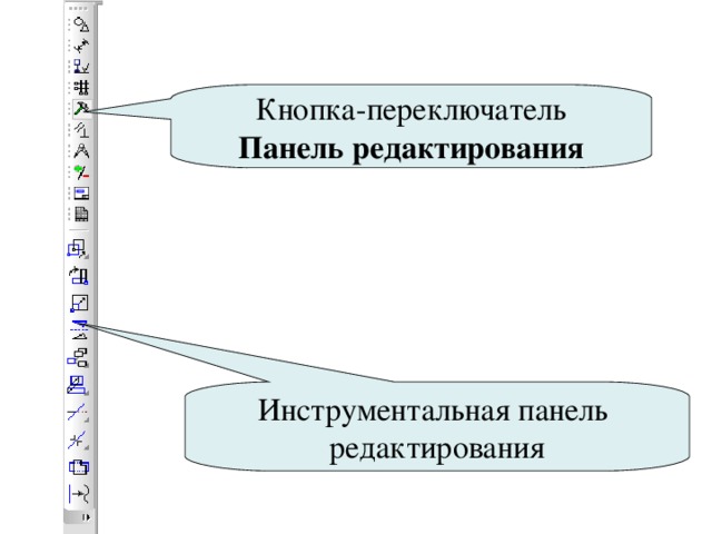 Кнопка-переключатель Панель редактирования Инструментальная панель редактирования 