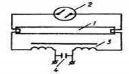 Принципиальная схема включения люминесцентной лампы