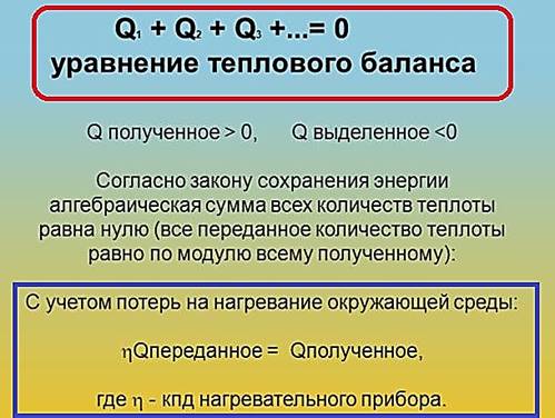 Уравнение теплового баланса