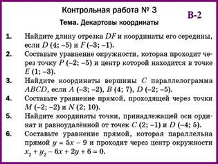 К-3 В-2 Геометрия 9 Мерзляк