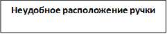 Неудобное расположение ручки