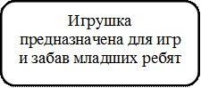 Игрушка предназначена для игр и забав младших ребят