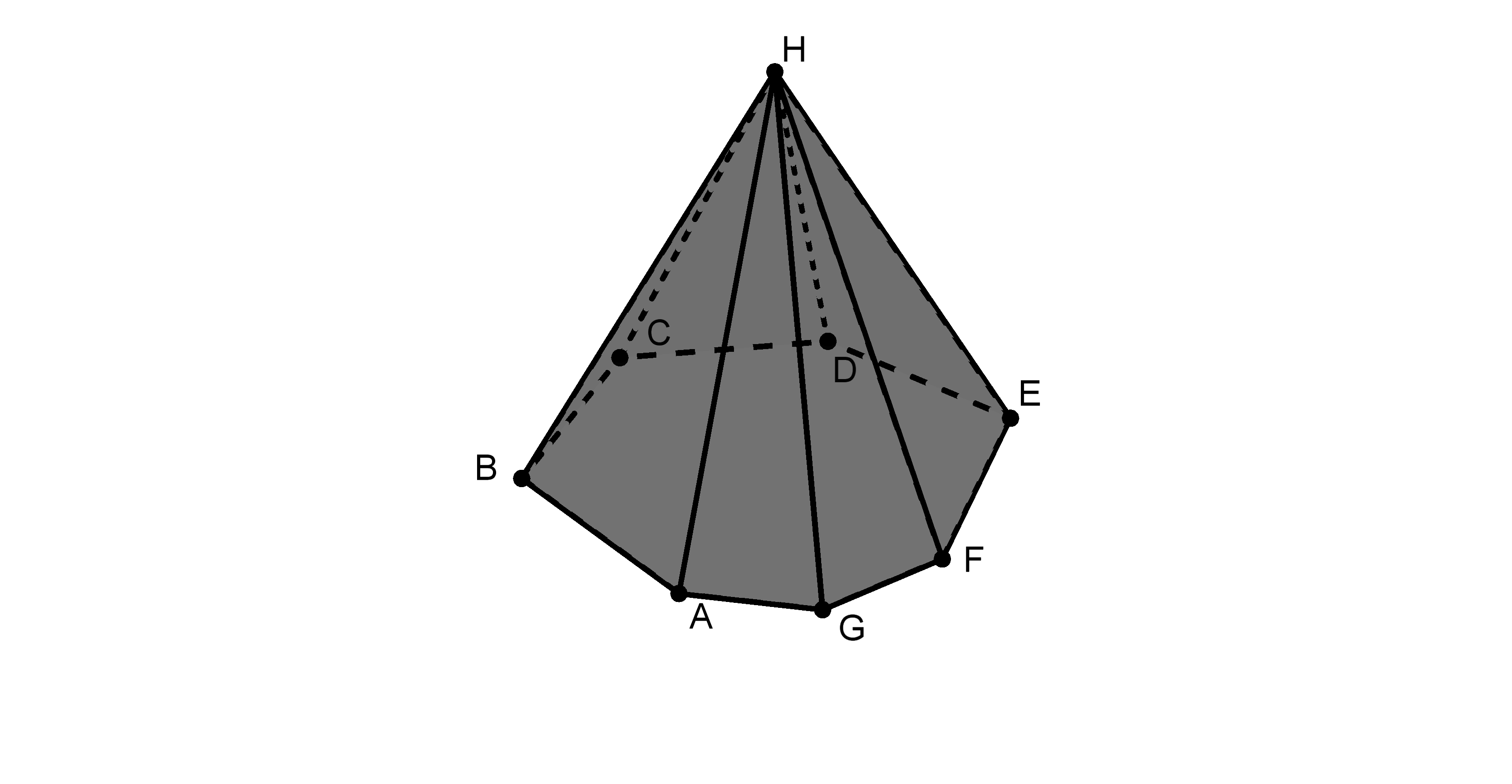 Шестиугольная пирамида рисунок