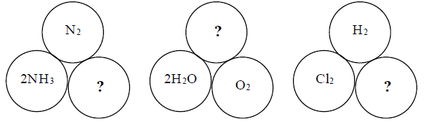 Ответы: 3Н₂; 2Н₂; 2HCl.