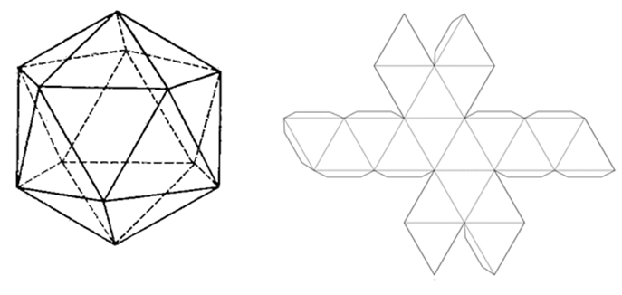 Икосаэдр как сделать чертеж