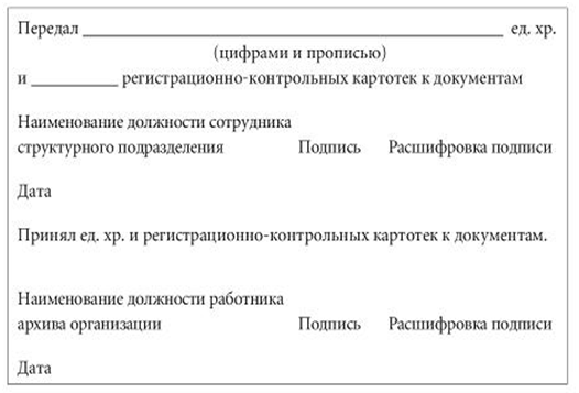 Форма итоговой описи