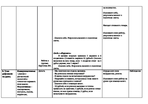 Технологическая карта урока математики 3 класс школа россии умножение суммы на число